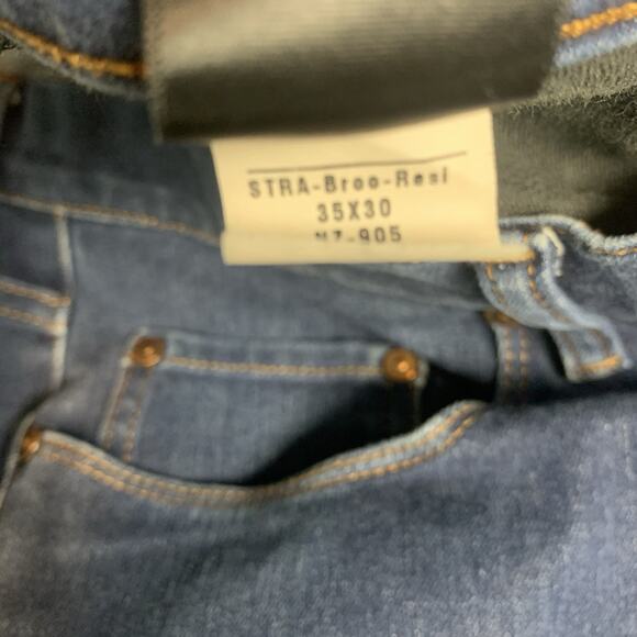 Mott & Bow Jeans‎ Mens 35x30 (Actual 35x27) Straight Broome Resin Stretch Denim - Picture 9 of 12